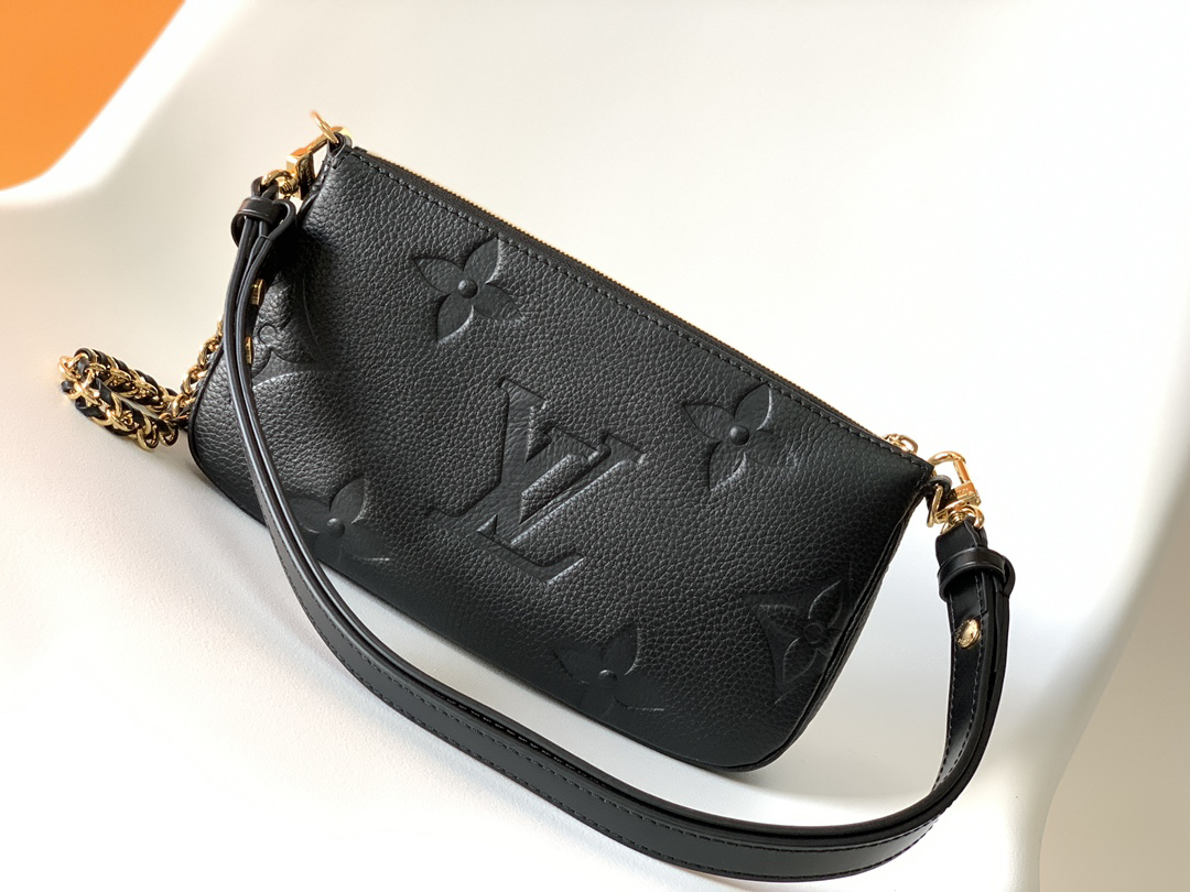 Louis Vuitton Multi Pochette Accessoires Crossbody Black Bag