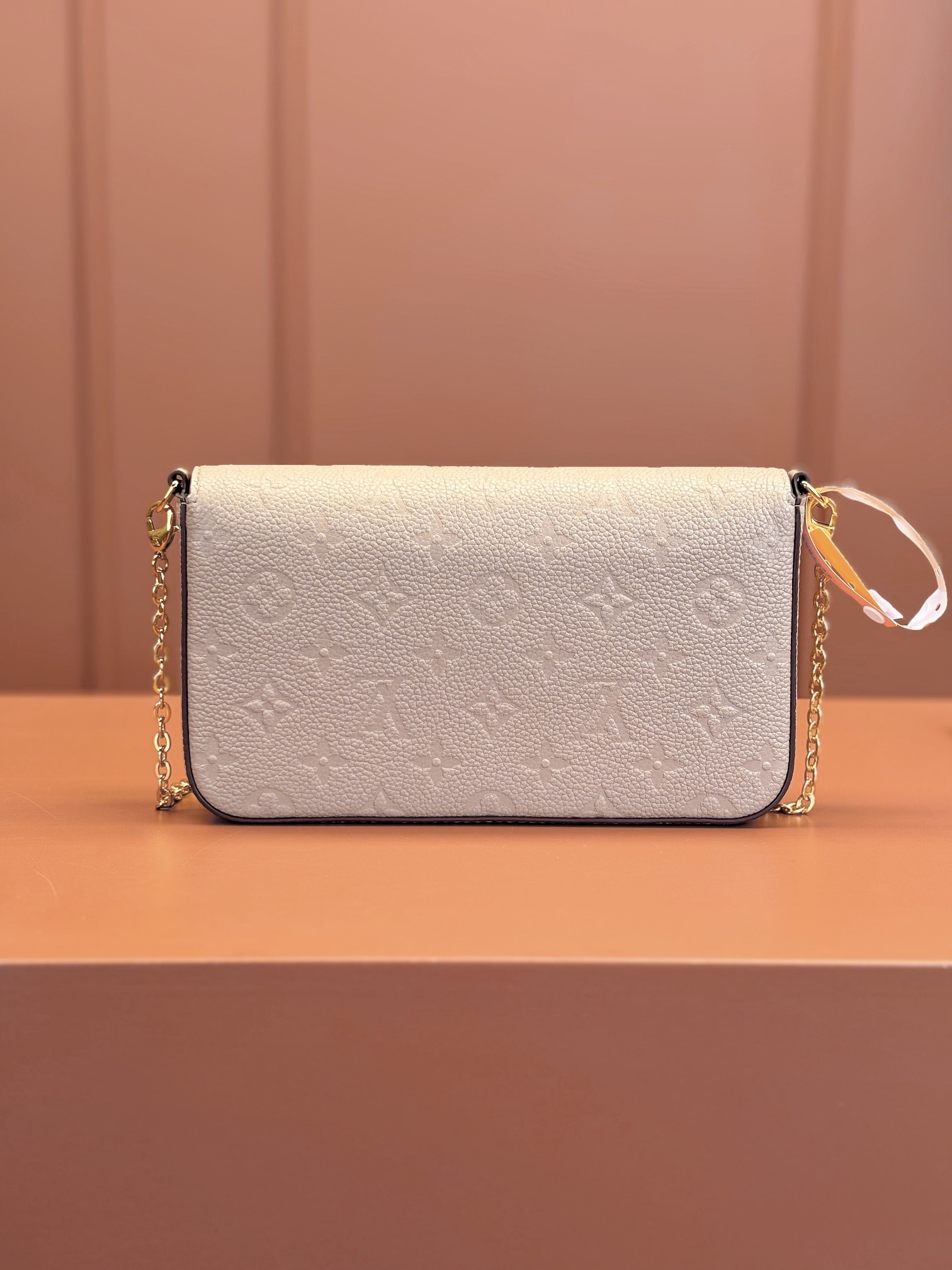 Louis Vuitton POCHETTE FÉLICIE Chain Bag - Elephant Gray Embossed Bag
