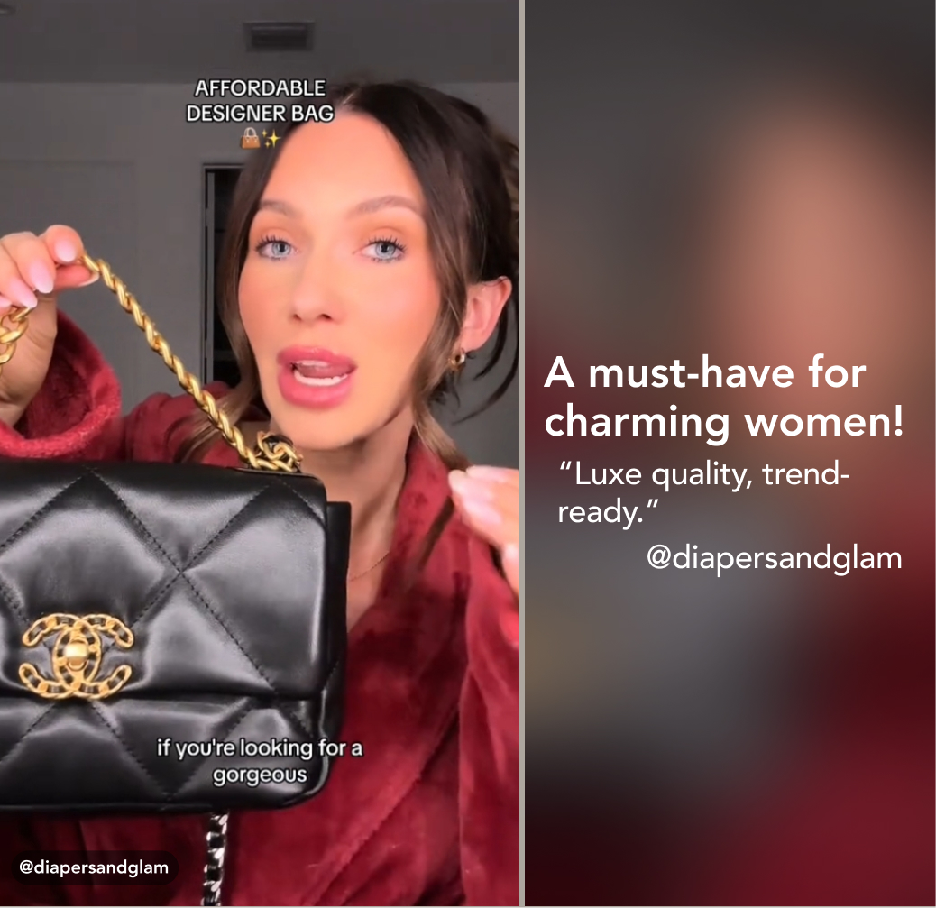 Chanel Calfskin Quilted Large Chanel 19 Flap Black -Golden - Bag