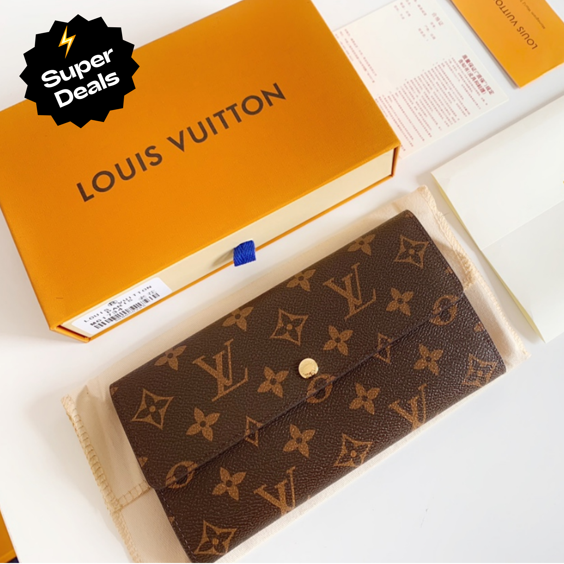 Louis Vuitton LV Monogram Portefeuille Sarah Long Wallet