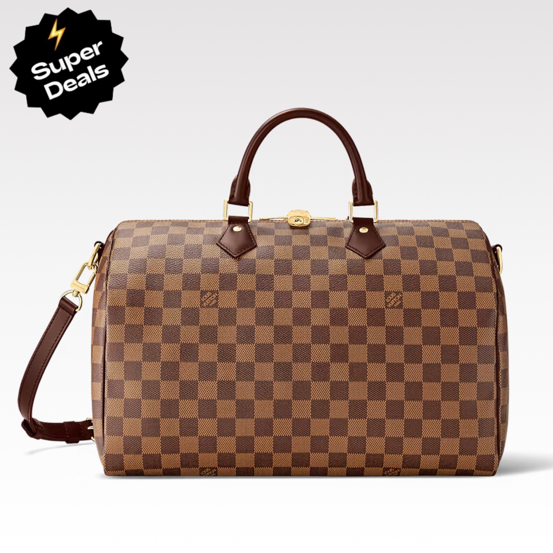 Louis Vuitton Speedy Bandoulière 35 Damier Ebene Women Handbag - Bag