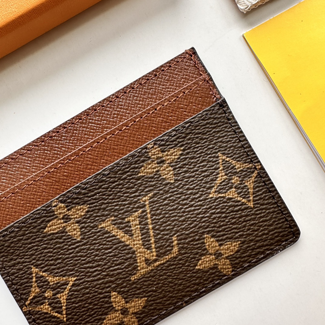 Louis Vuitton Double Card Holder Brown Monogram Wallet ﻿