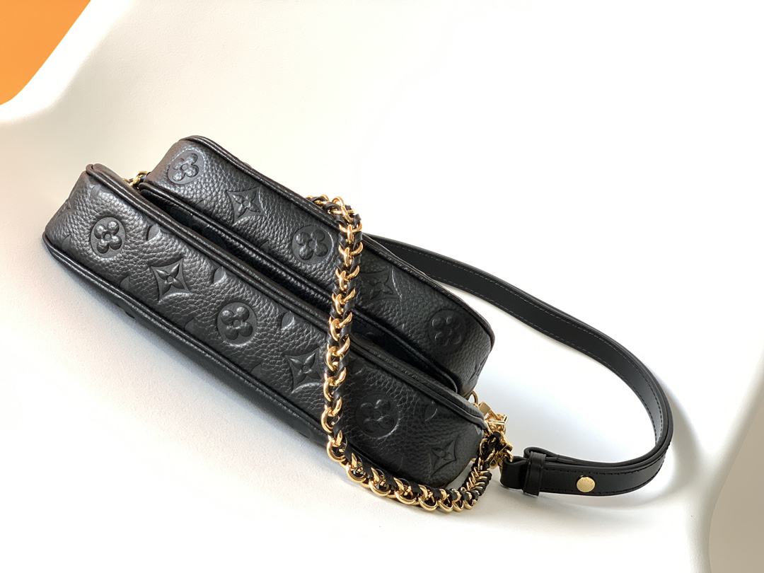 Louis Vuitton Multi Pochette Accessoires Crossbody Black Bag