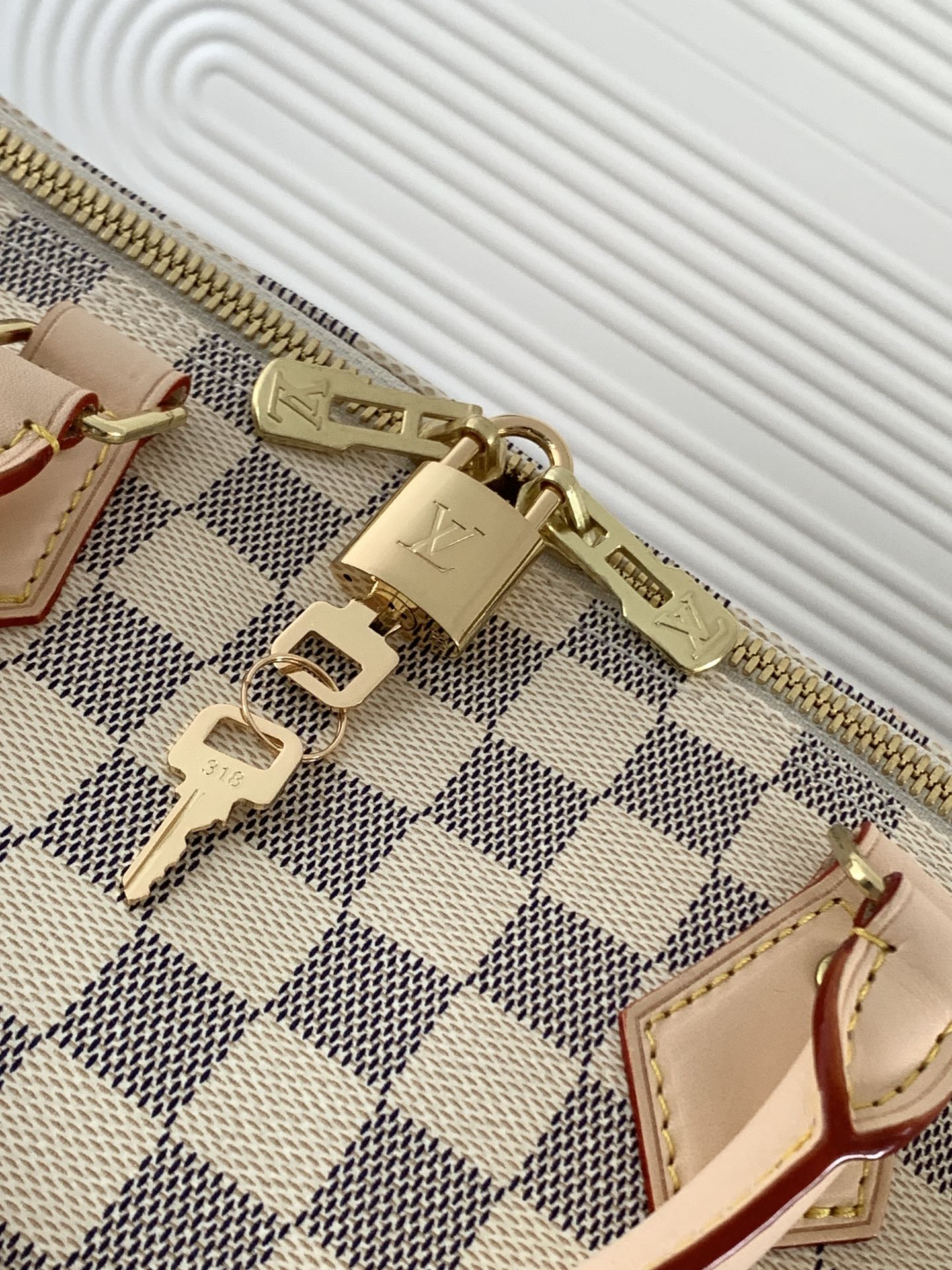 Louis Vuitton Speedy Bandoulière 35 Damier Azur Canvas Women Handbag - Bag