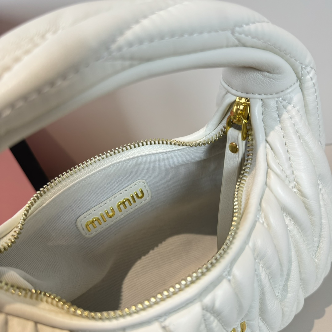 Miu Miu Wander matelassé nappa leather hobo bag handbag - Bag