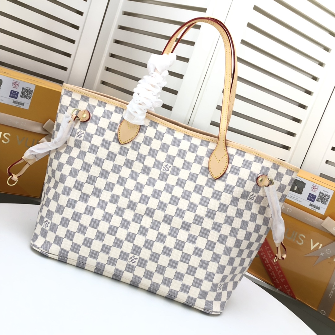 LOUIS VUITTON LV Damier Azur Canvas Neverfull GM - Bag