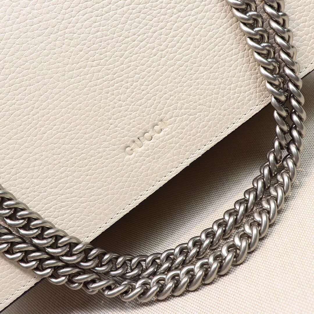 Gucci DIONYSUS White Leather Small Shoulder Bag