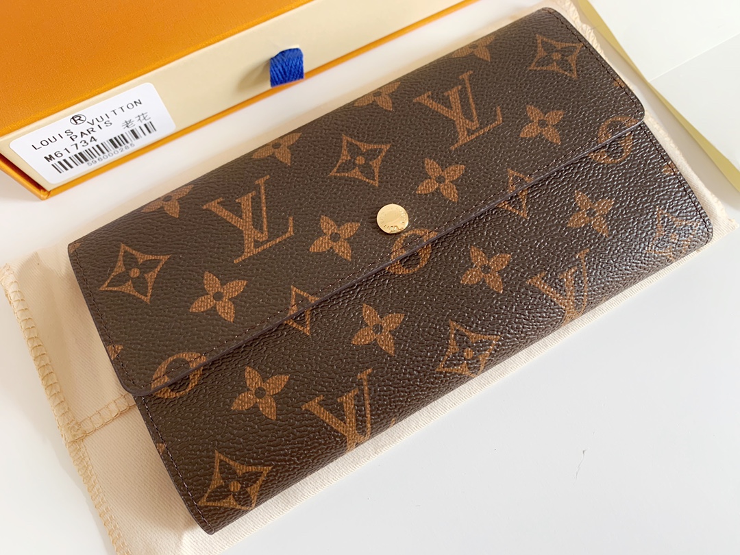 Louis Vuitton LV Monogram Portefeuille Sarah Long Wallet