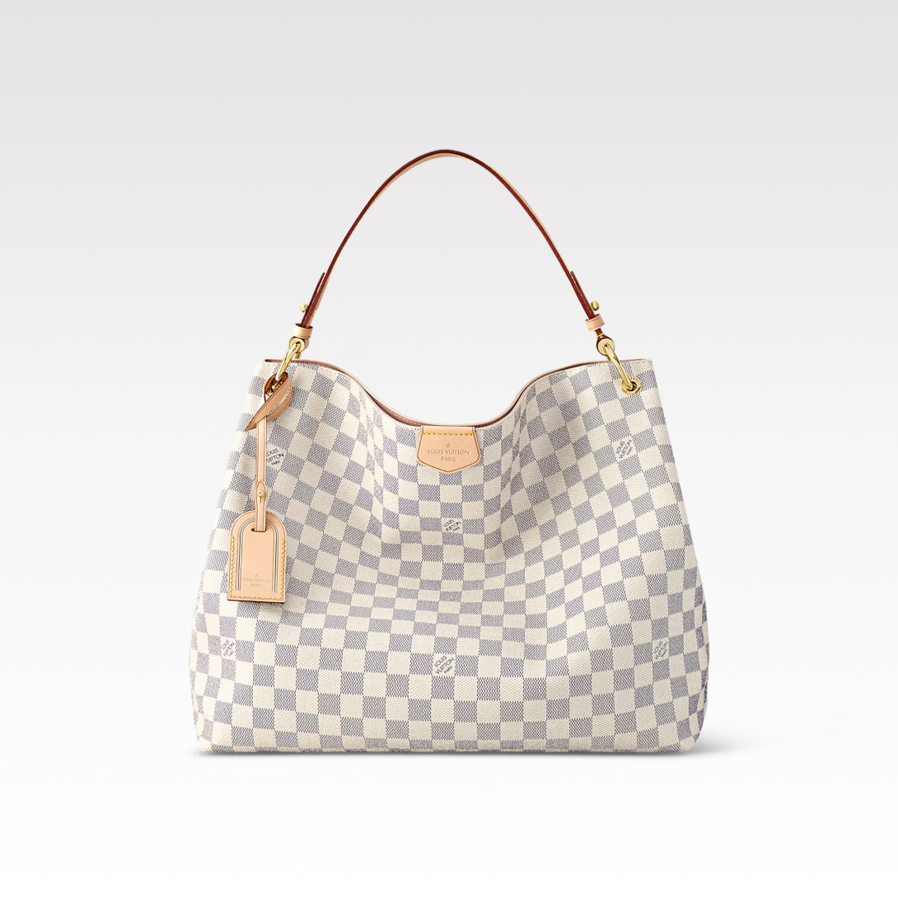Louis Vuitton Graceful MM Damier Azur Canvas Shoulder Bag