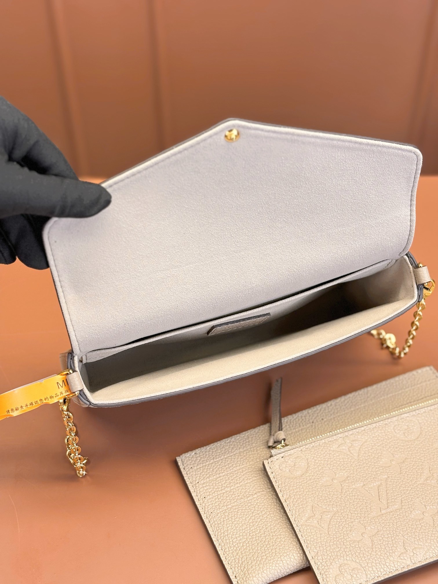 Louis Vuitton POCHETTE FÉLICIE Chain Bag - Elephant Gray Embossed Bag