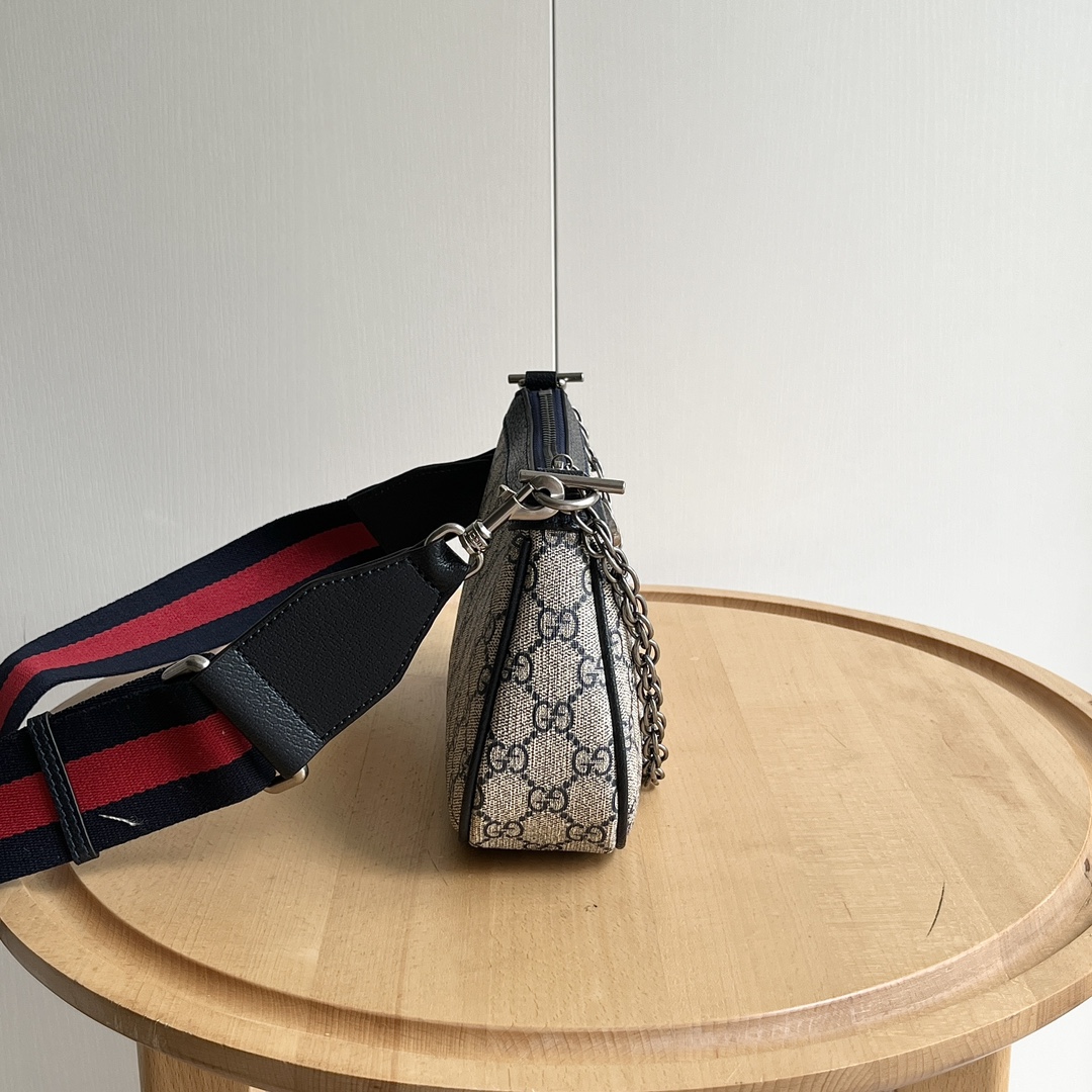 Gucci Ophidia Collection Mini Handbag - Beige And Black Bag