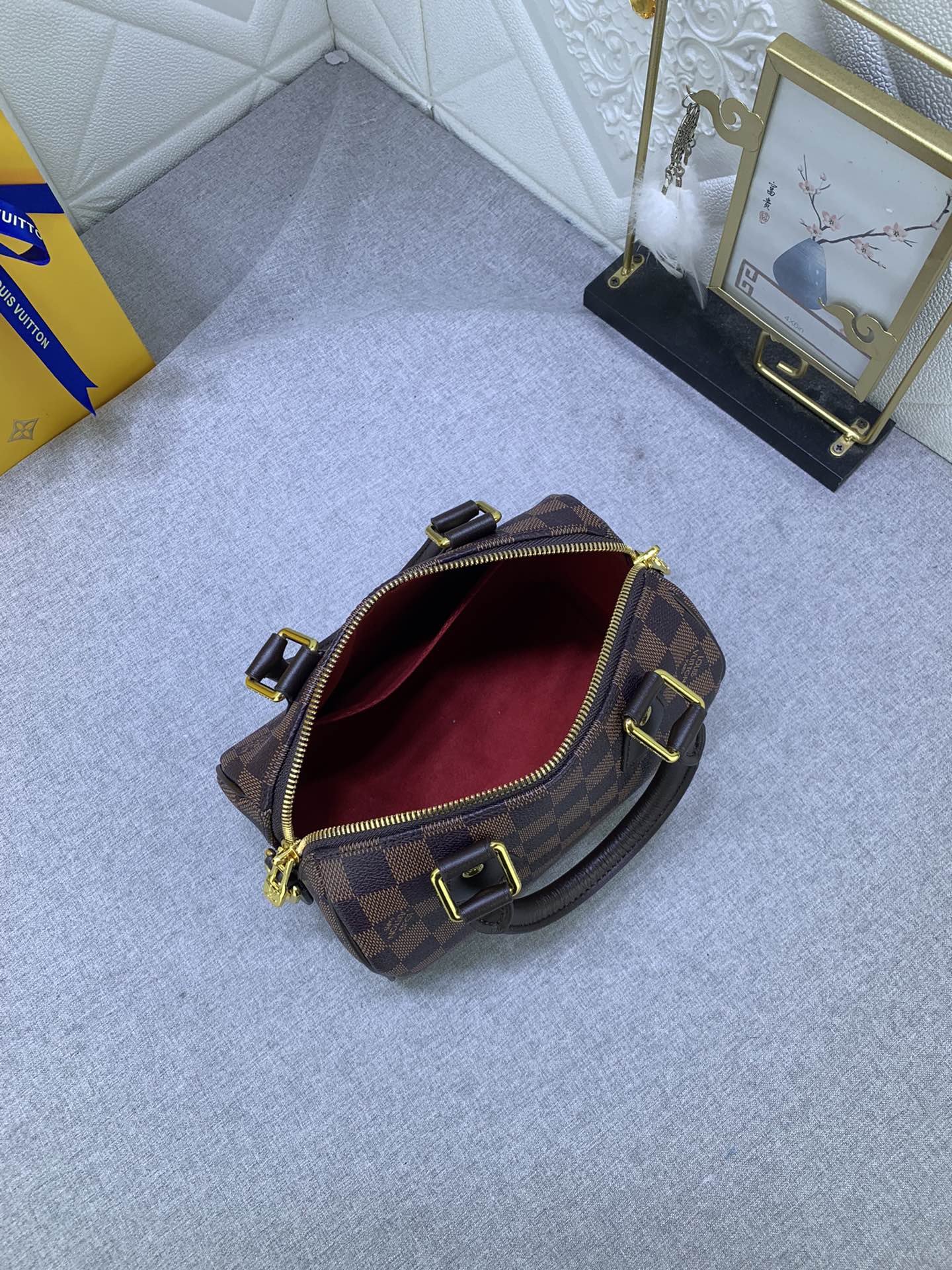 Louis Vuitton Speedy Bandoulière 20 Damier Ebene Women Handbag - Bag