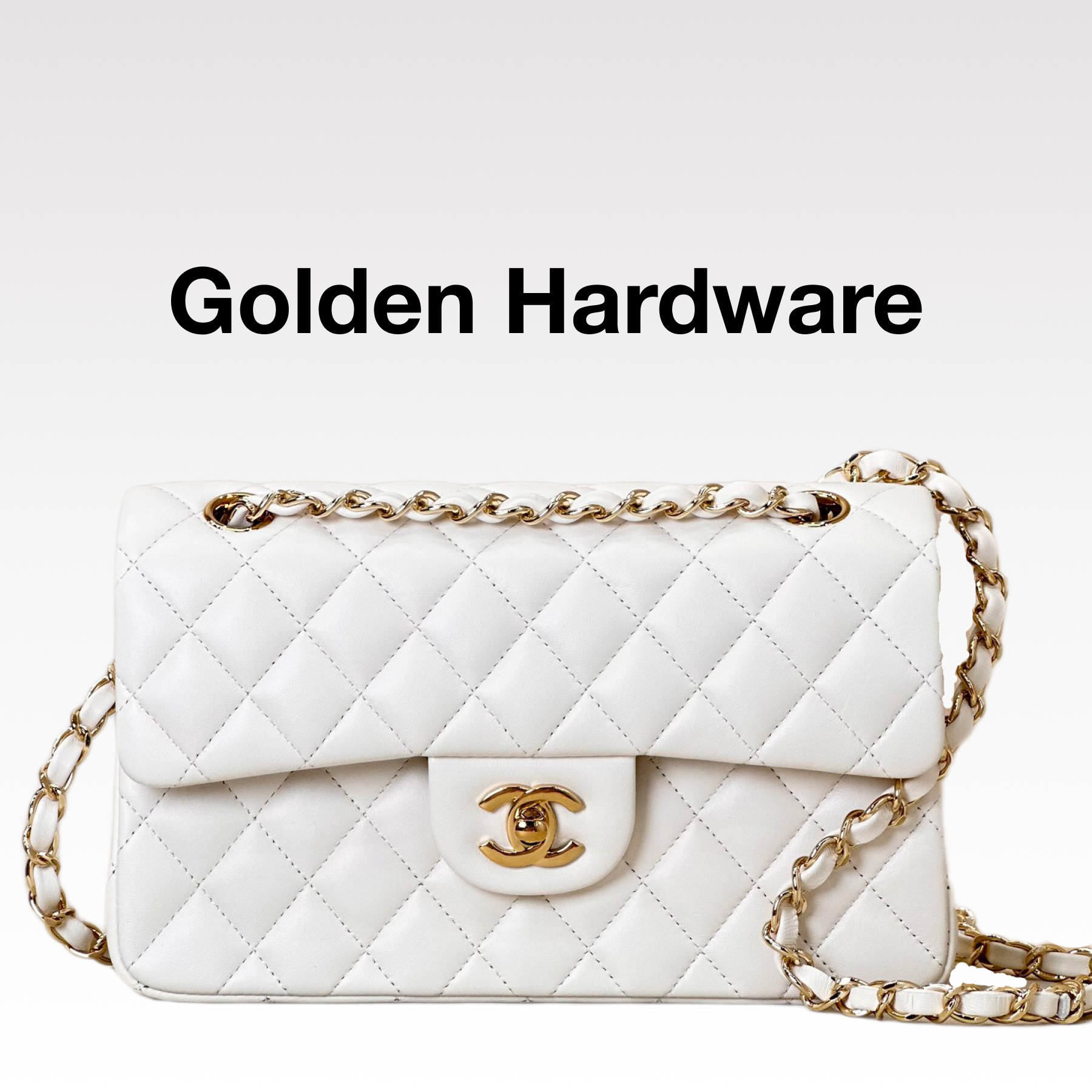 Chanel Classic Double Flag Bag White Leather Shoulder Bag