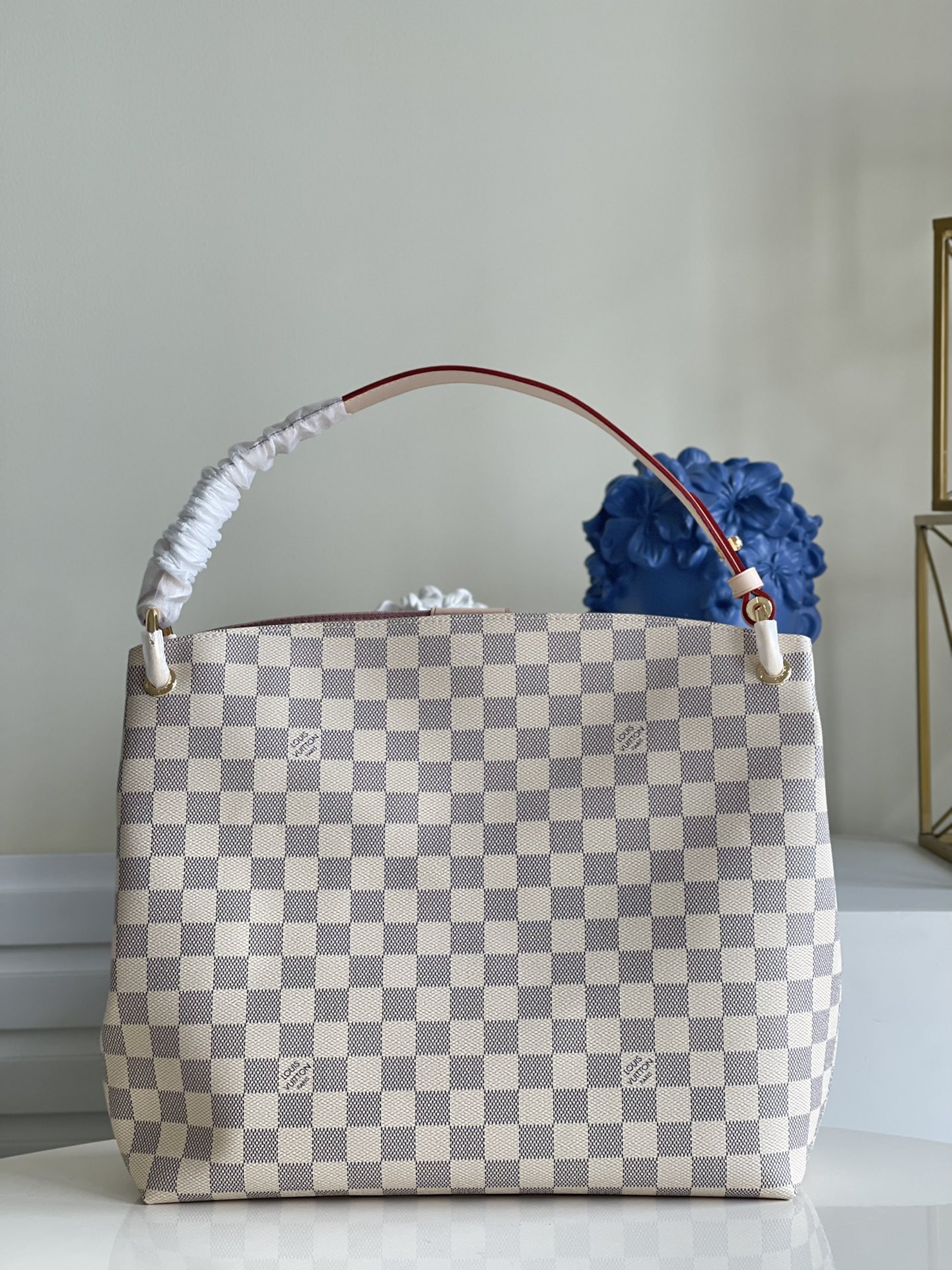 Louis Vuitton Graceful PM Damier Azur Canvas Shoulder Bag