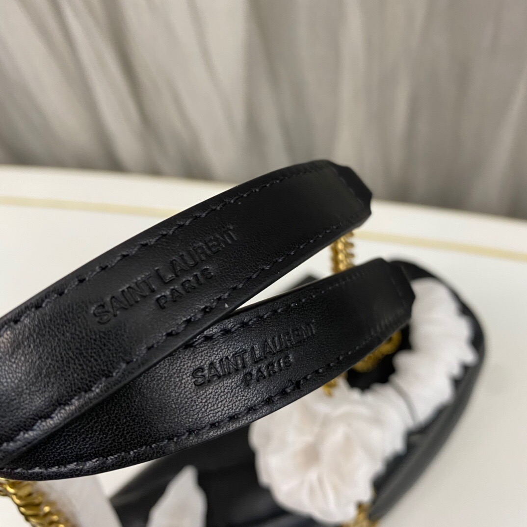 SAINT LAURENT Loulou Small Quilted Leather Shoulder Bag Black - Bag