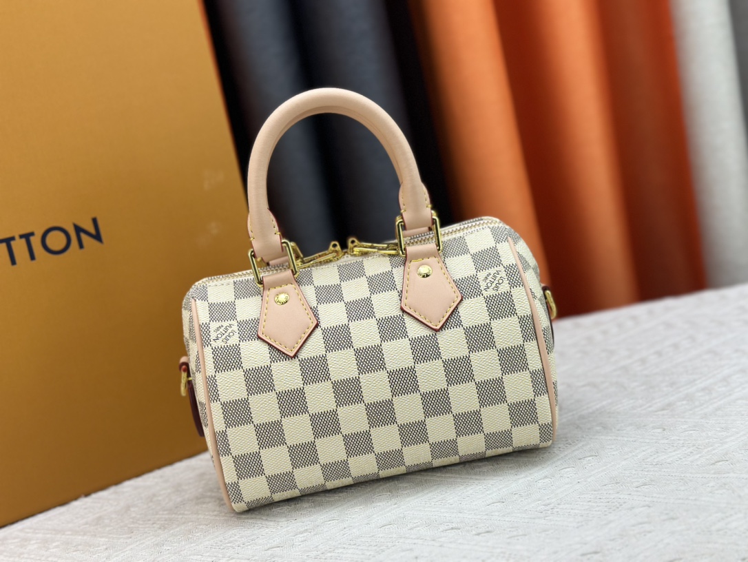 Louis Vuitton Speedy Bandoulière Damier Azur Canvas Women Handbag - Bag