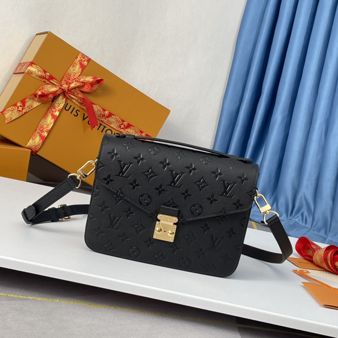 Louis Vuitton Empreinte Monogram Leather Black Pochette Métis - Bag