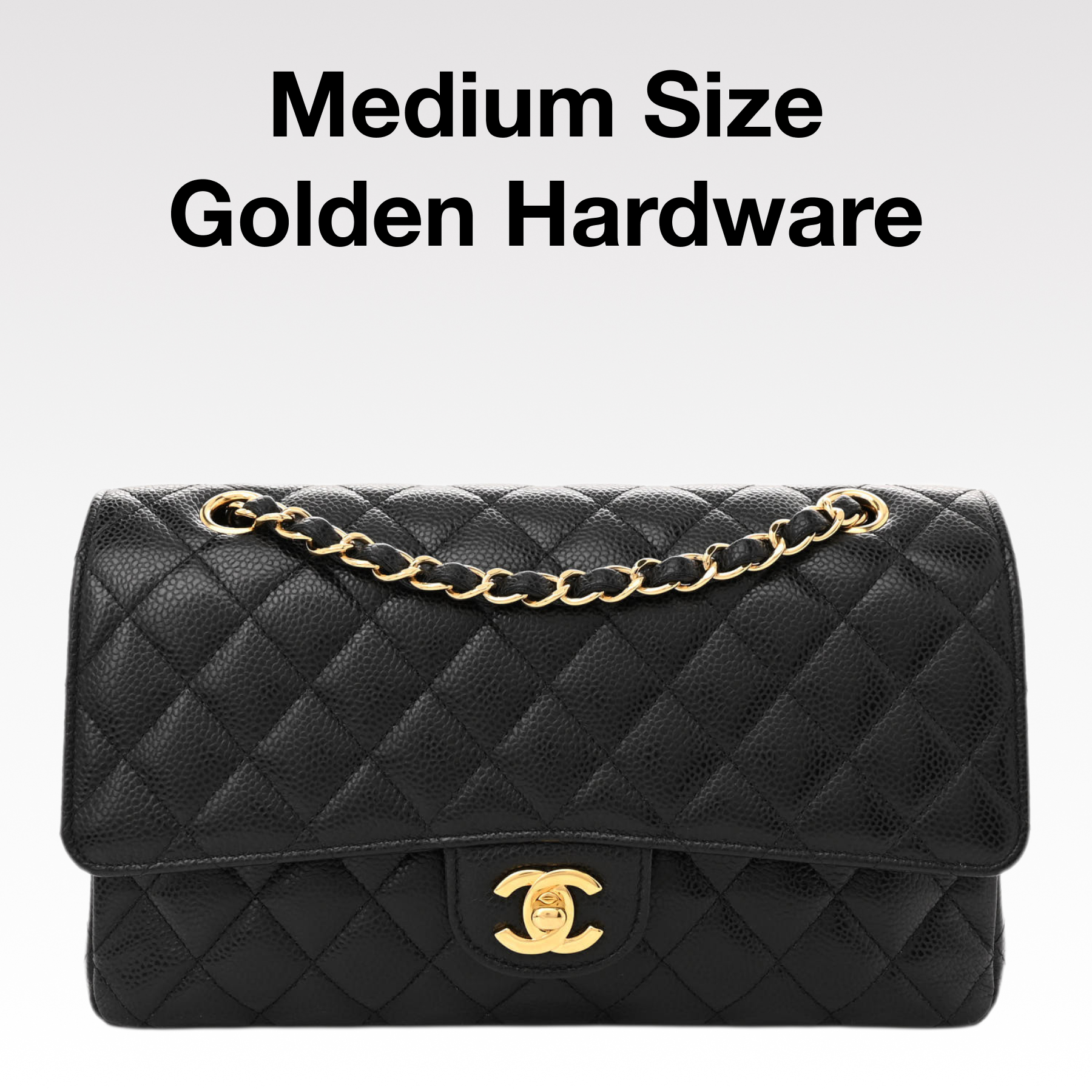 Chanel Classic Flag Bag Jumbo Classic Double Flap Bag Black Caviar Gold Hardware - Bag