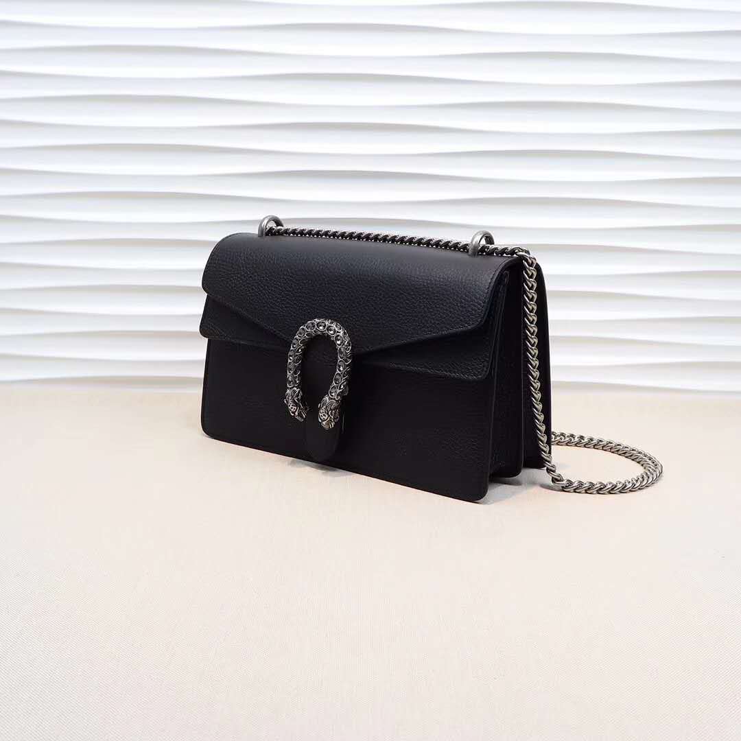 Gucci DIONYSUS Black Leather Small Shoulder Bag