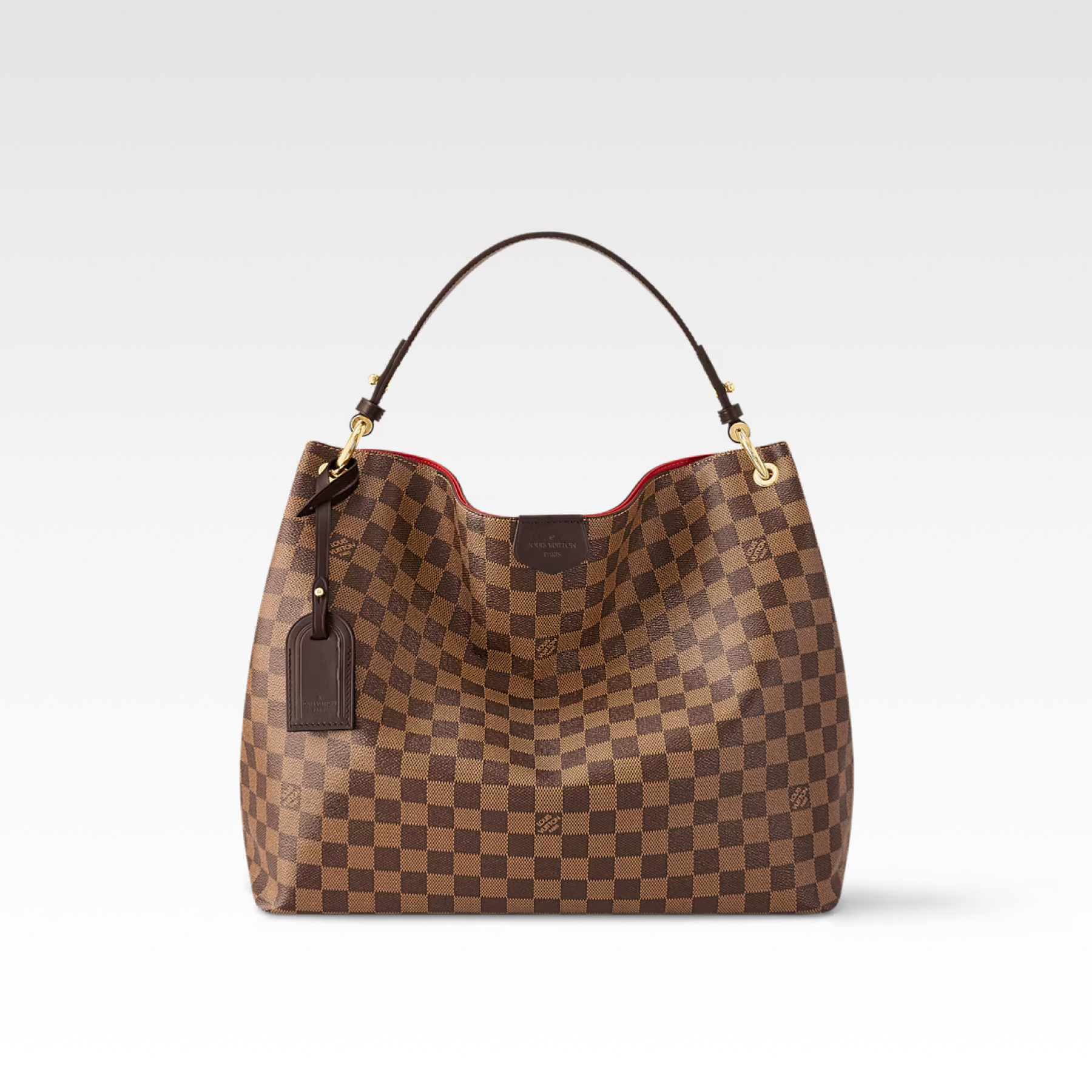 Louis Vuitton Graceful MM Damier Ebene Canvas Shoulder Bag-Ebene Bag