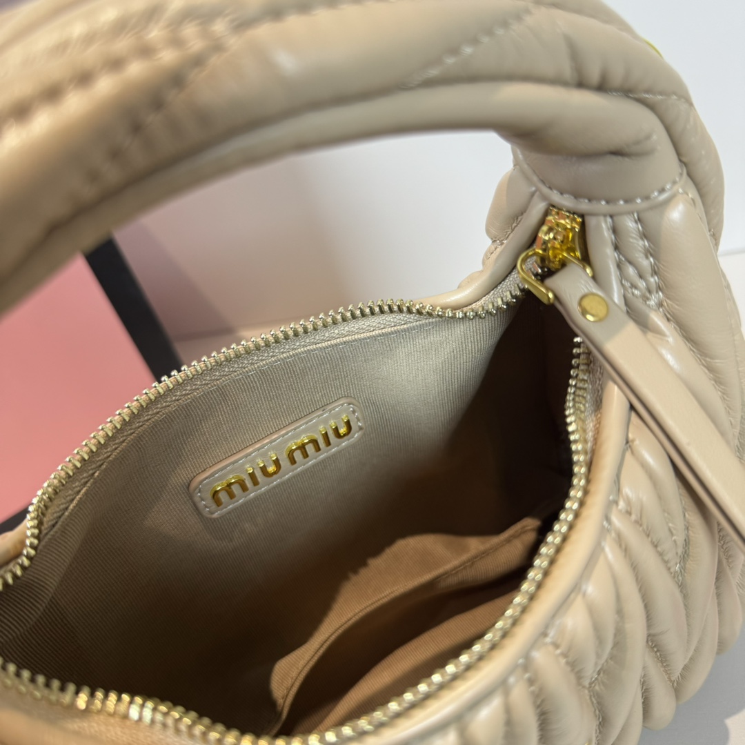 Miu Miu Wander matelassé nappa leather hobo bag handbag - Bag