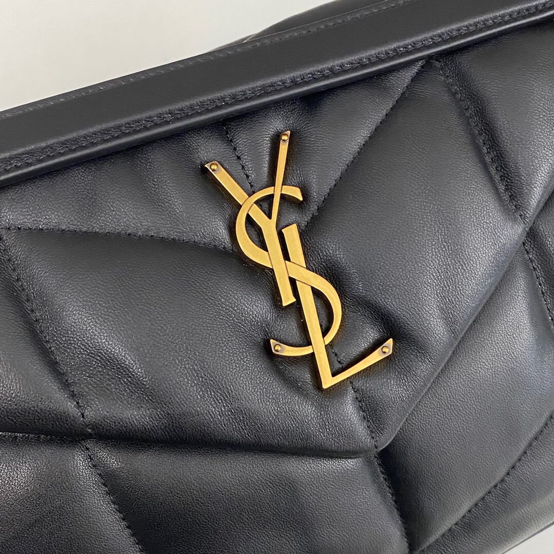 SAINT LAURENT Loulou Puffer Small Quilted Leather Shoulder Bag Black - Bag