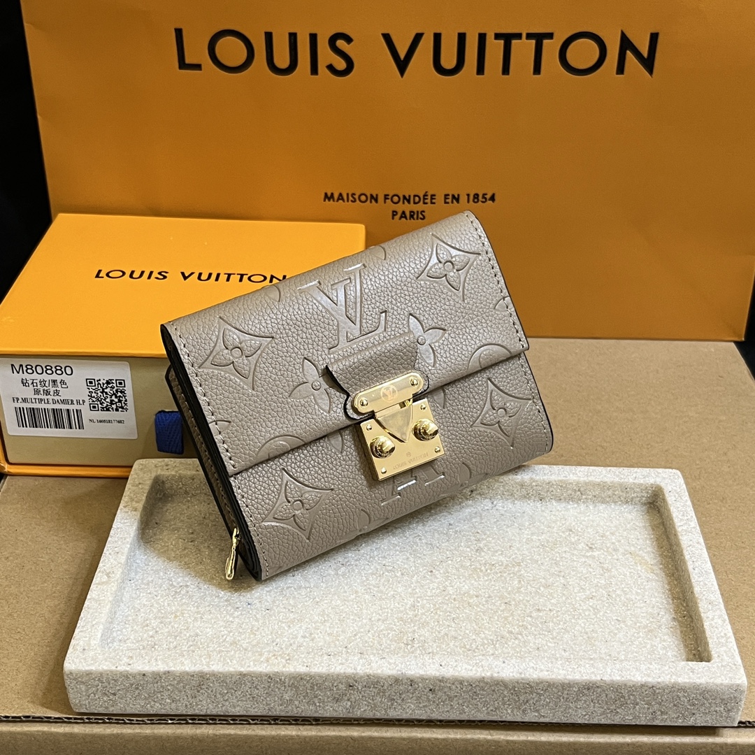 Louis Vuitton LV Métis Monogram Empreinte Wallet-Elephant Gray Wallet