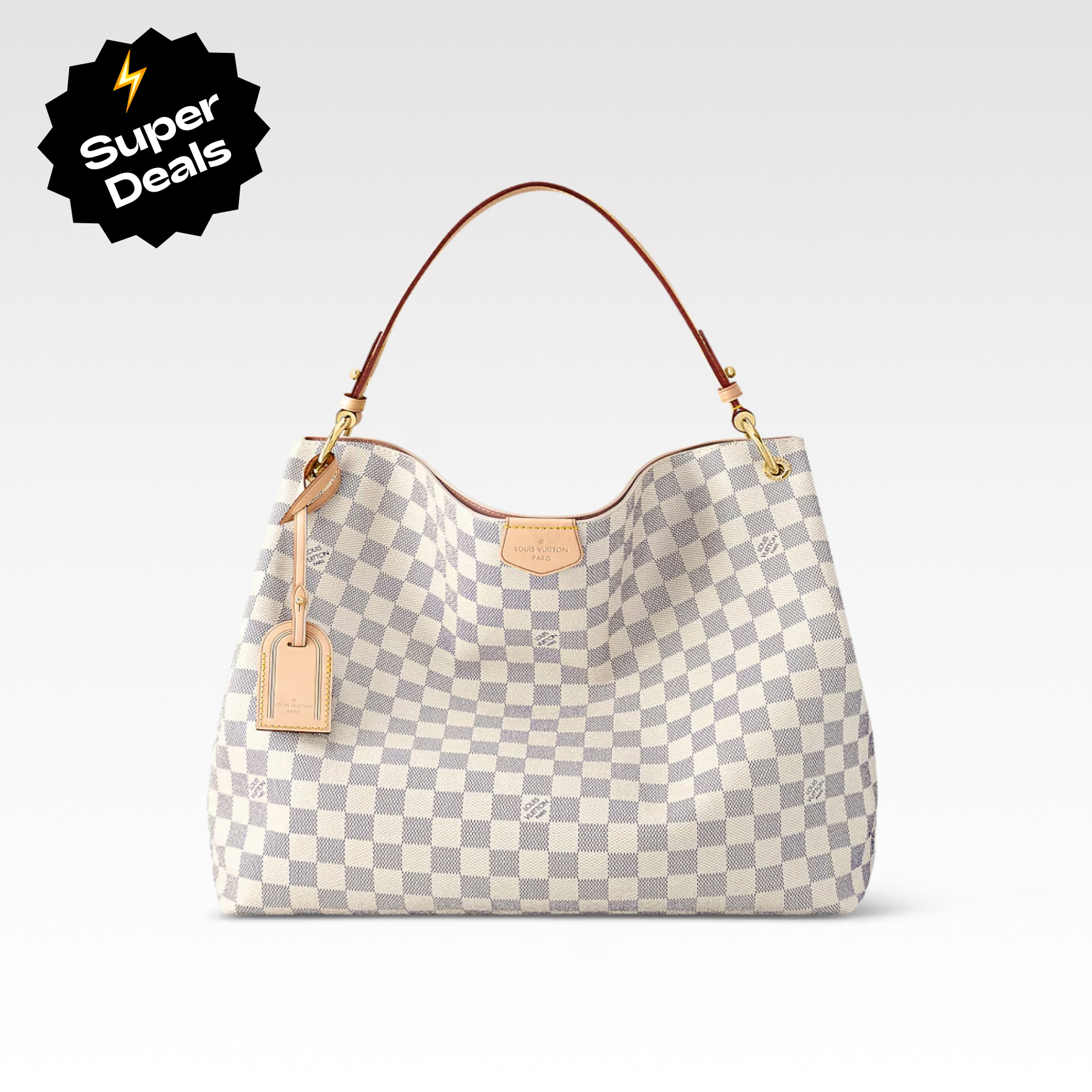 Louis Vuitton Graceful PM Damier Azur Canvas Shoulder Bag