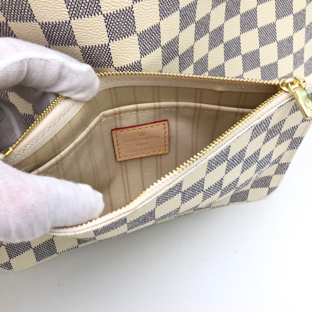 LOUIS VUITTON LV Damier Azur Canvas Neverfull GM - Bag