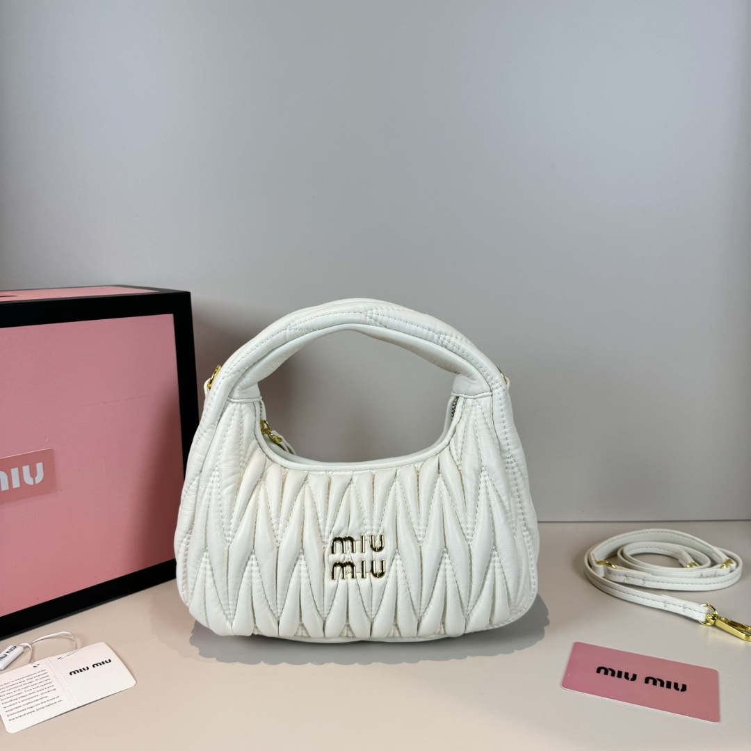 Miu Miu Wander matelassé nappa leather hobo bag handbag - Bag