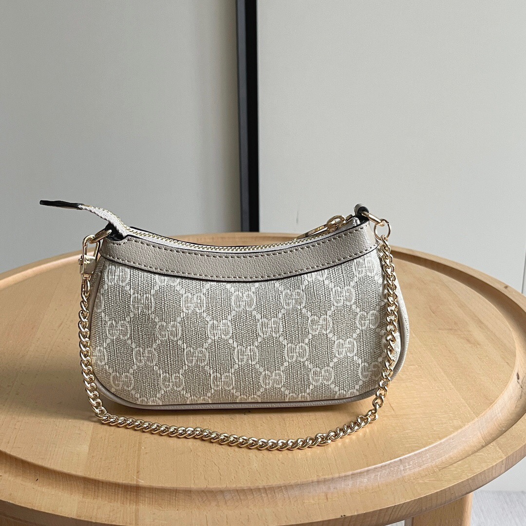 Gucci Ophidia Collection Handbag - Beige And White Bag