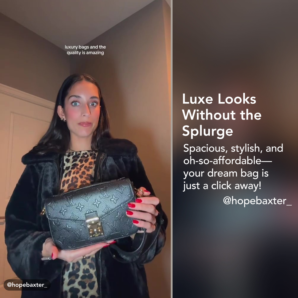 Louis Vuitton Empreinte Monogram Leather Black Pochette Métis East West - Bag