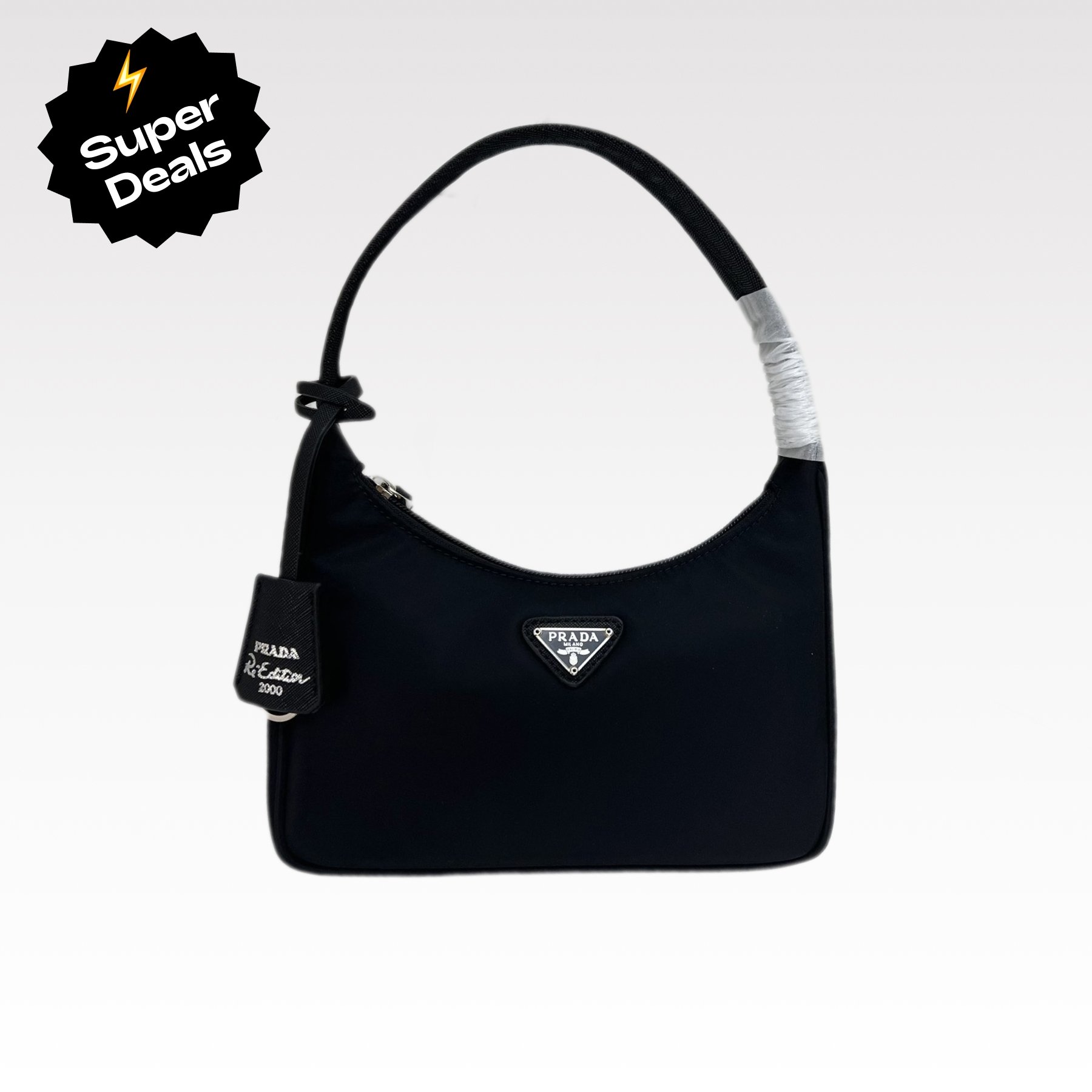Prada Hobo Medieval Moon Bag - Black Bag