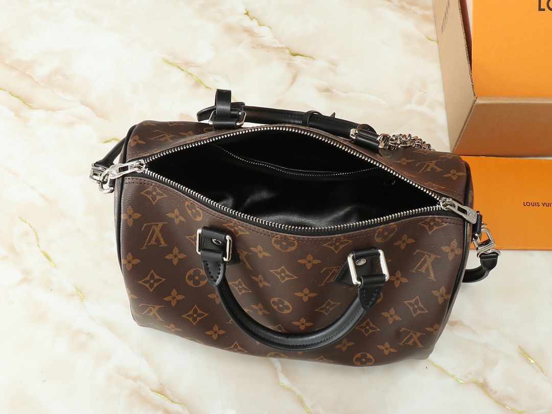 Louis Vuitton Speedy Soft 30 Boho Black Handbag