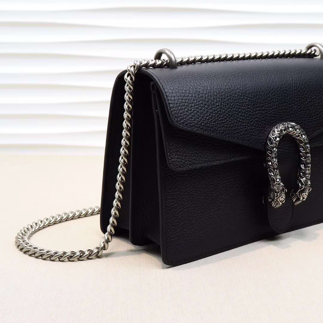 Gucci DIONYSUS Black Leather Small Shoulder Bag