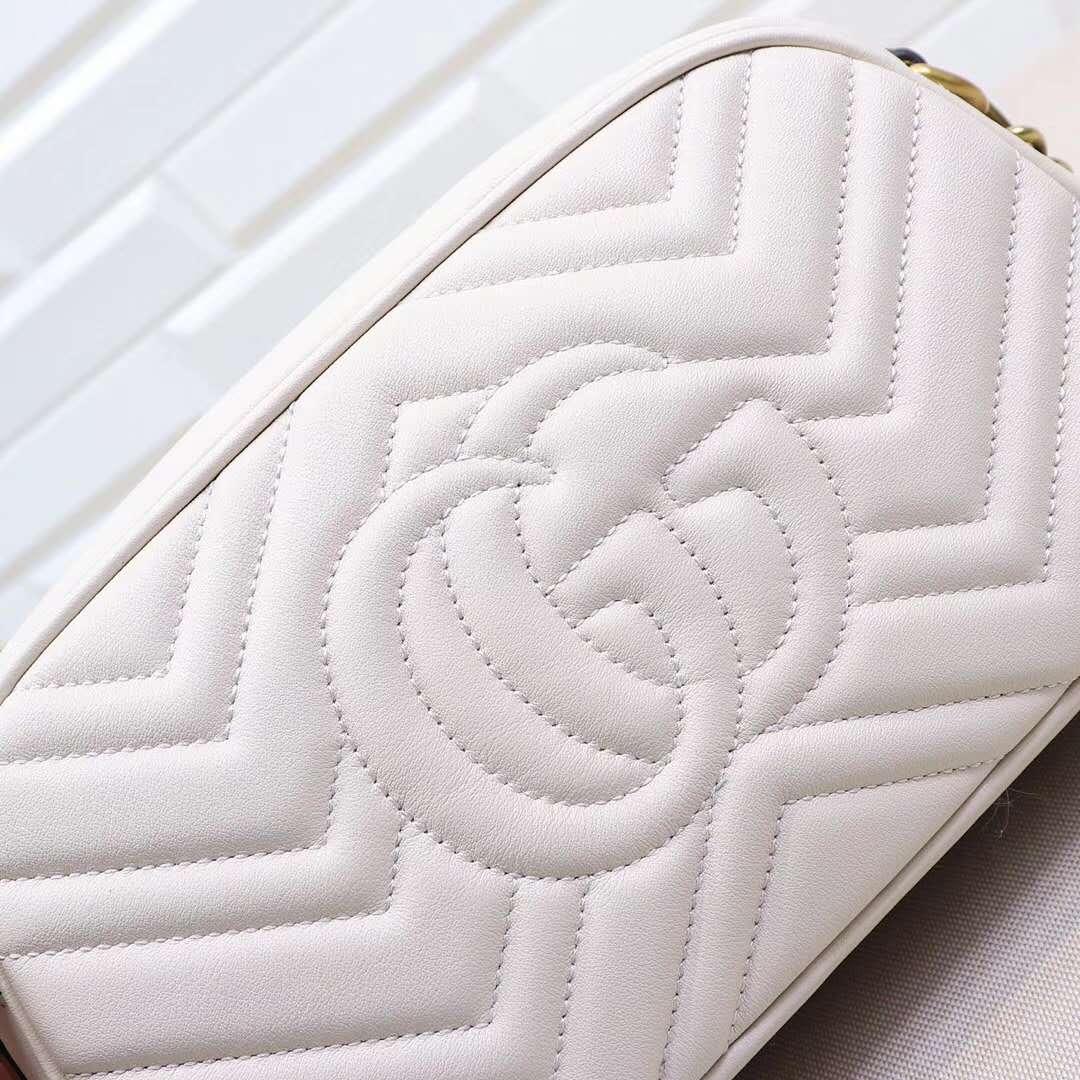 GUCCI Calfskin Matelasse GG Marmont Chain Shoulder Bag