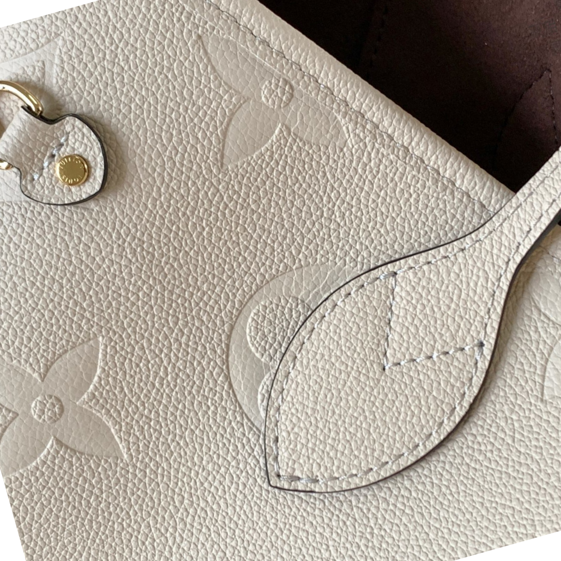 Louis Vuitton Neverfull Full Leather Embossed Medium Handbag