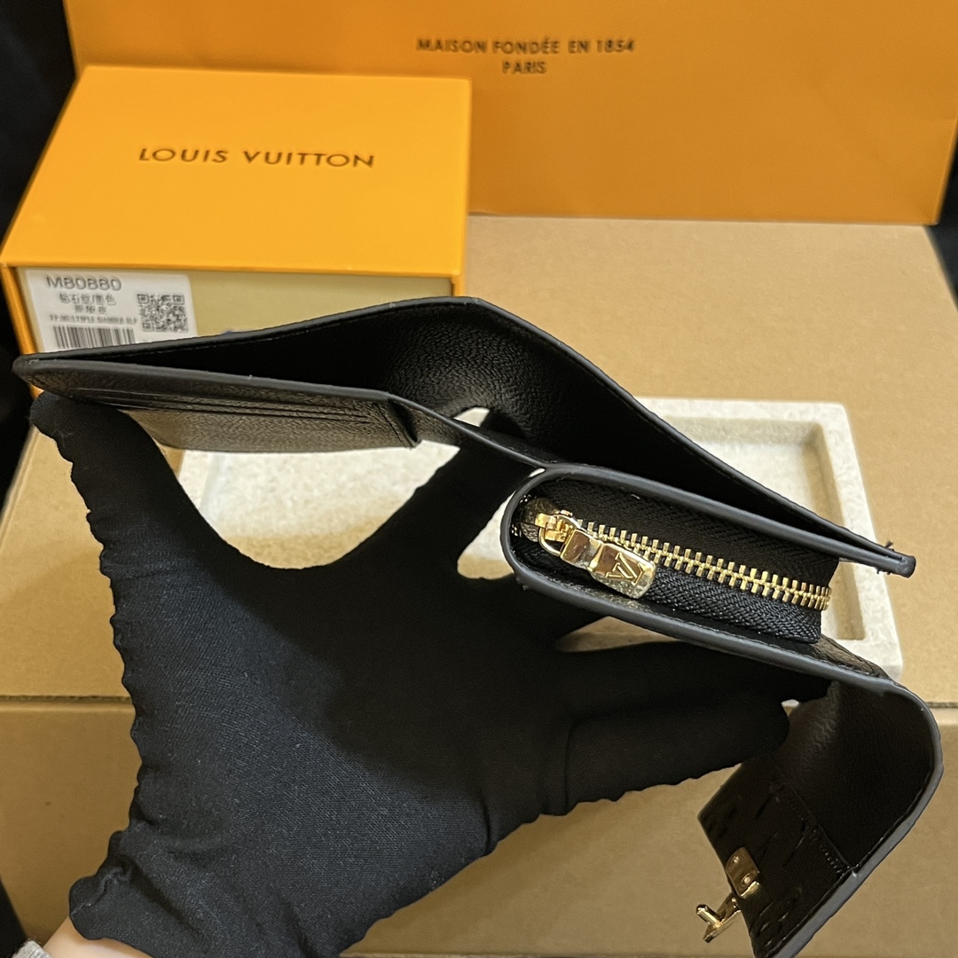 Louis Vuitton LV Métis Monogram Empreinte Wallet-Black Wallet