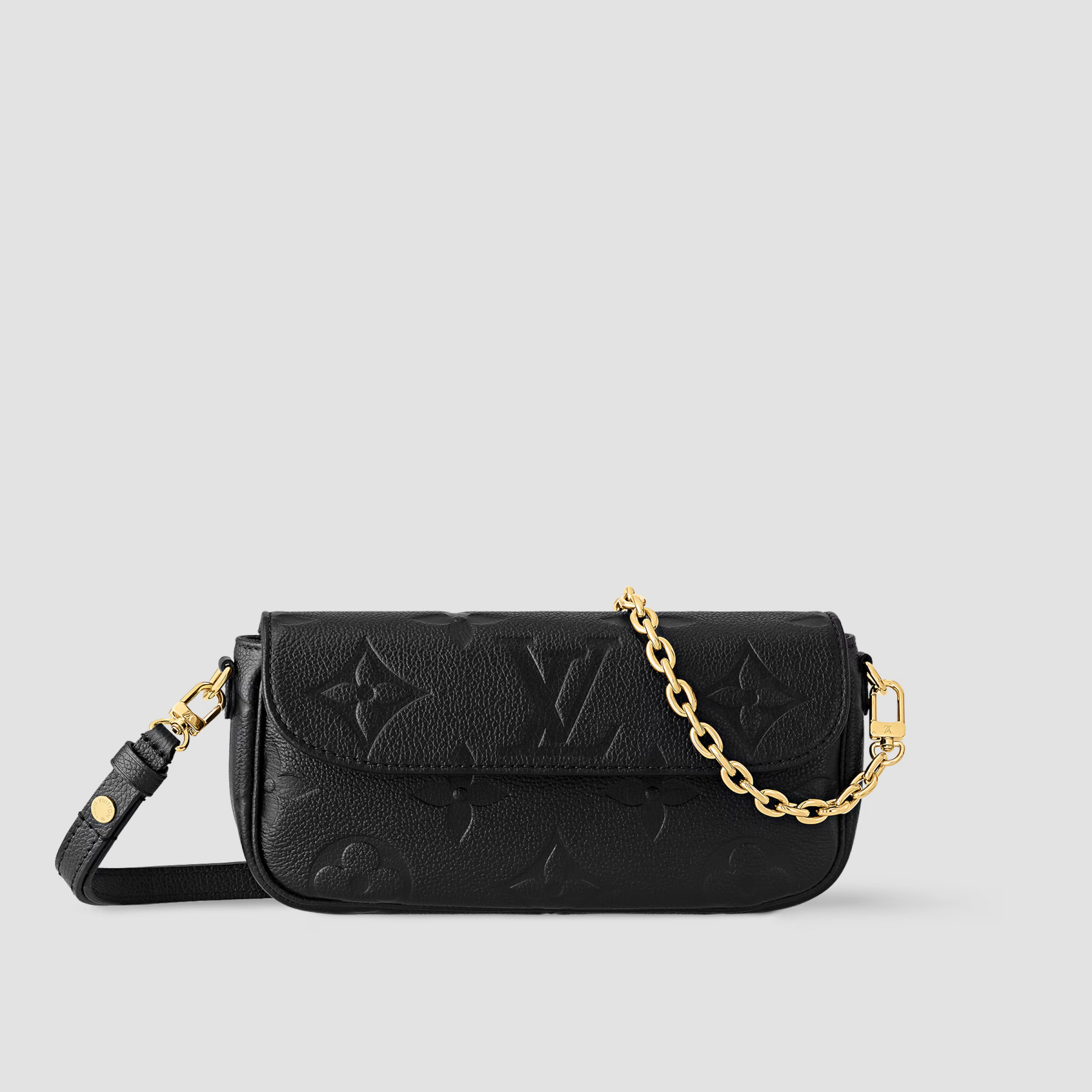 Louis Vuitton Empreinte Monogram Leather Black Wallet On Chain Ivy - Bag