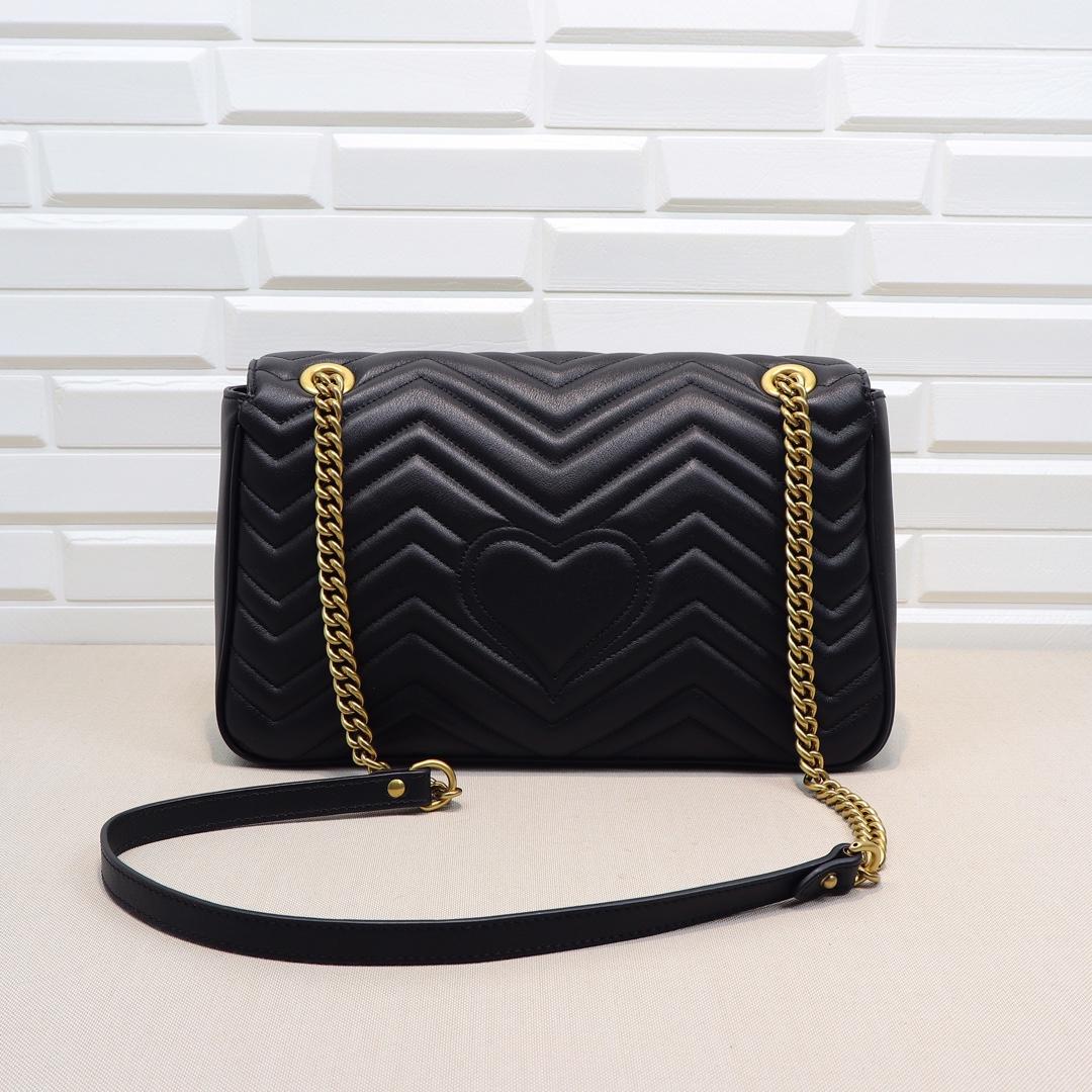 Gucci GG Marmont Small Shoulder Bag Black - Bag