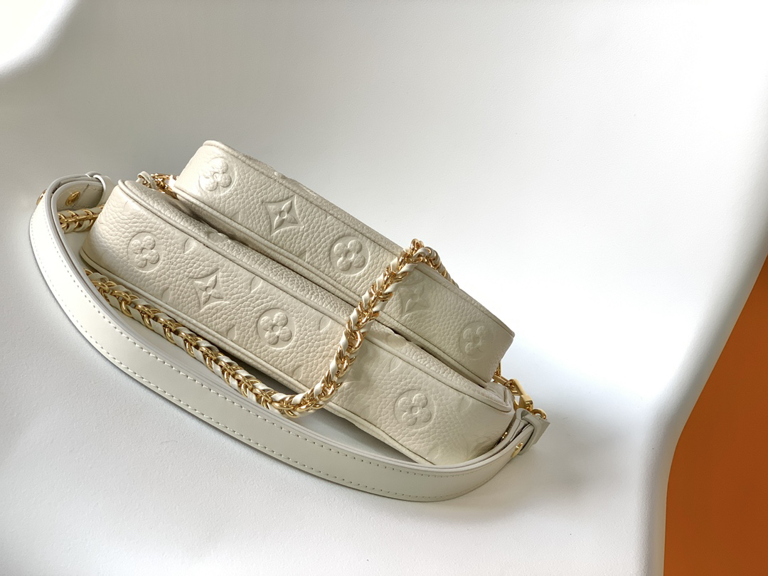 Louis Vuitton Multi Pochette Accessoires Crossbody White Bag