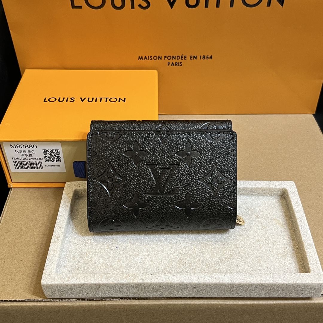 Louis Vuitton LV Métis Monogram Empreinte Wallet-Black Wallet