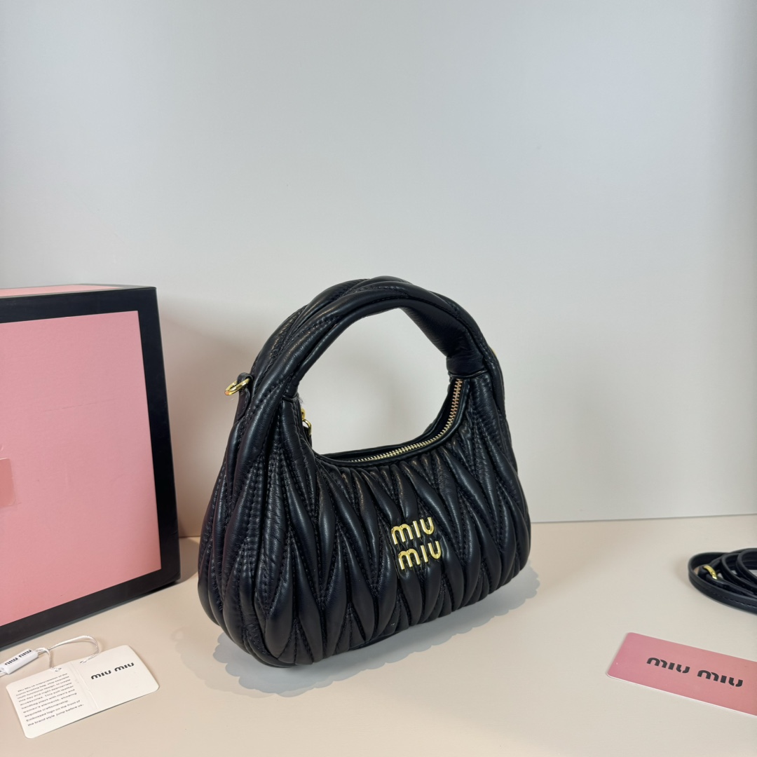 Miu Miu Wander matelassé nappa leather hobo bag handbag - Bag