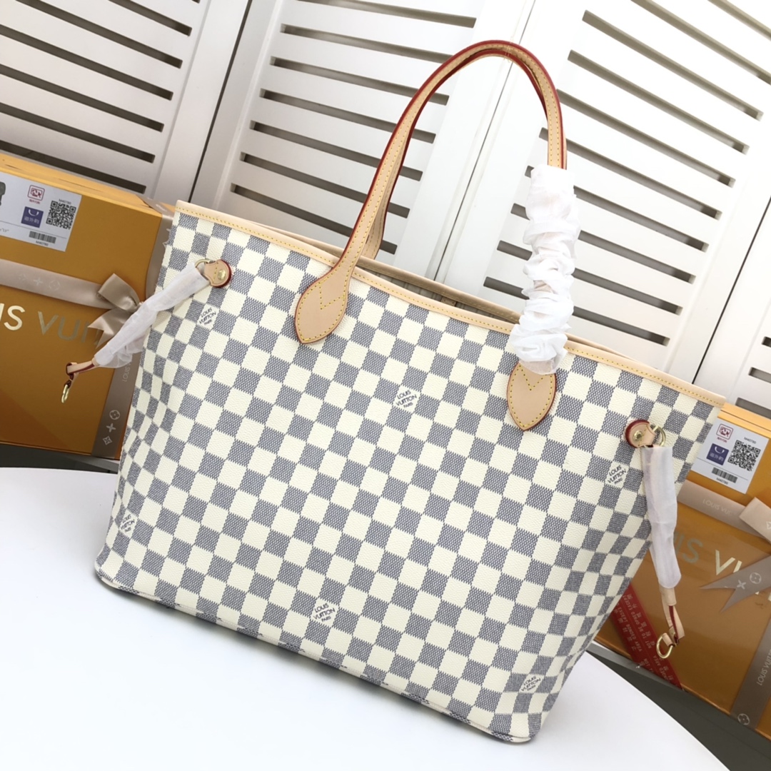 LOUIS VUITTON LV Damier Azur Canvas Neverfull GM - Bag