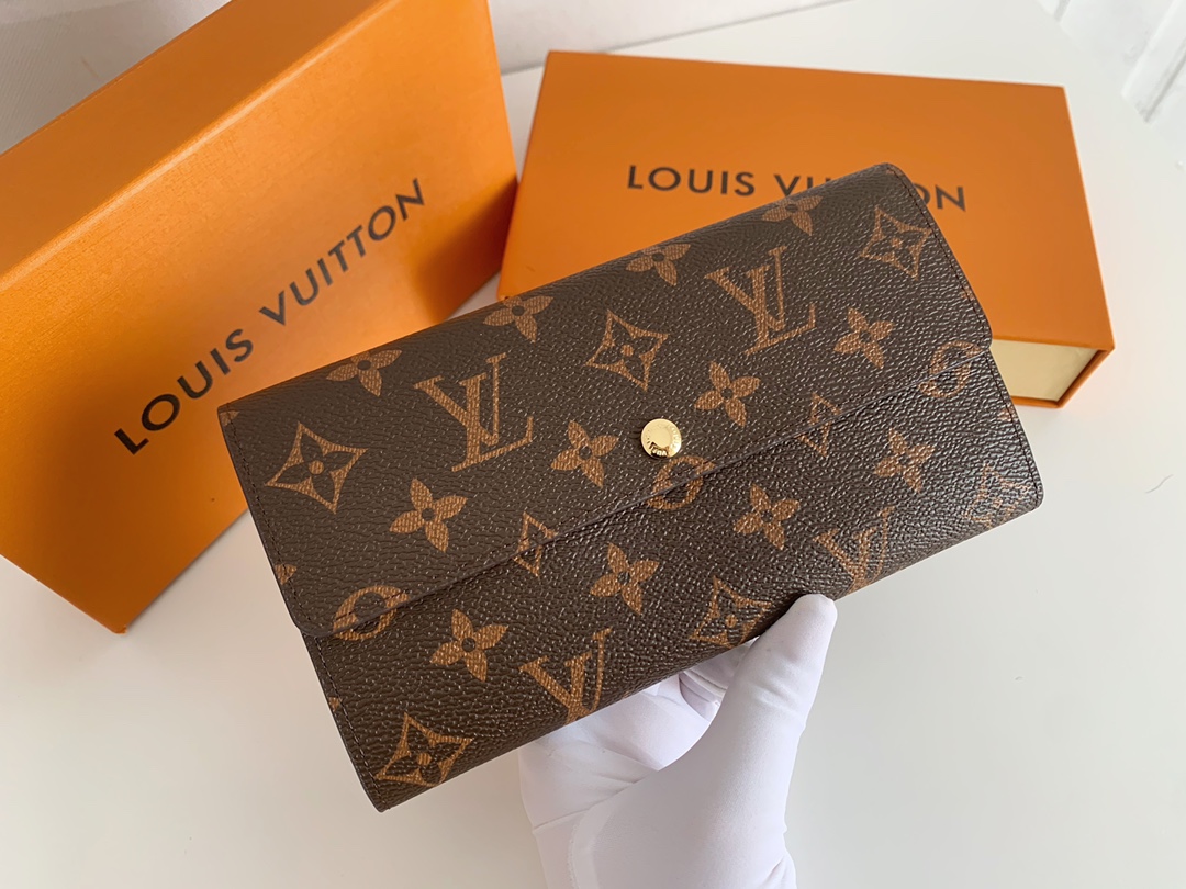 Louis Vuitton LV Monogram Portefeuille Sarah Long Wallet