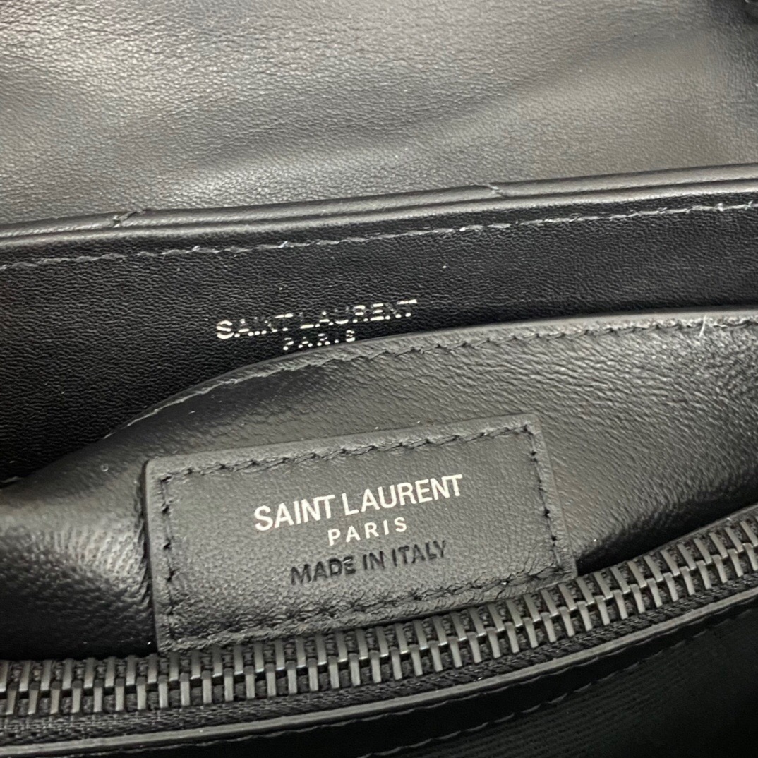 SAINT LAURENT Loulou Small Quilted Leather Shoulder Bag Black - Bag