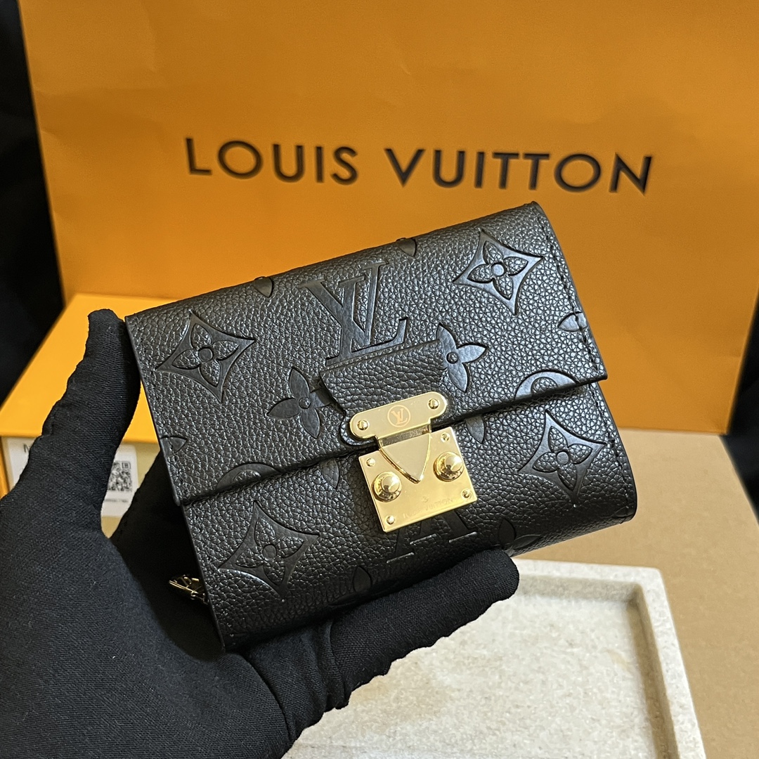 Louis Vuitton LV Métis Monogram Empreinte Wallet-Black Wallet