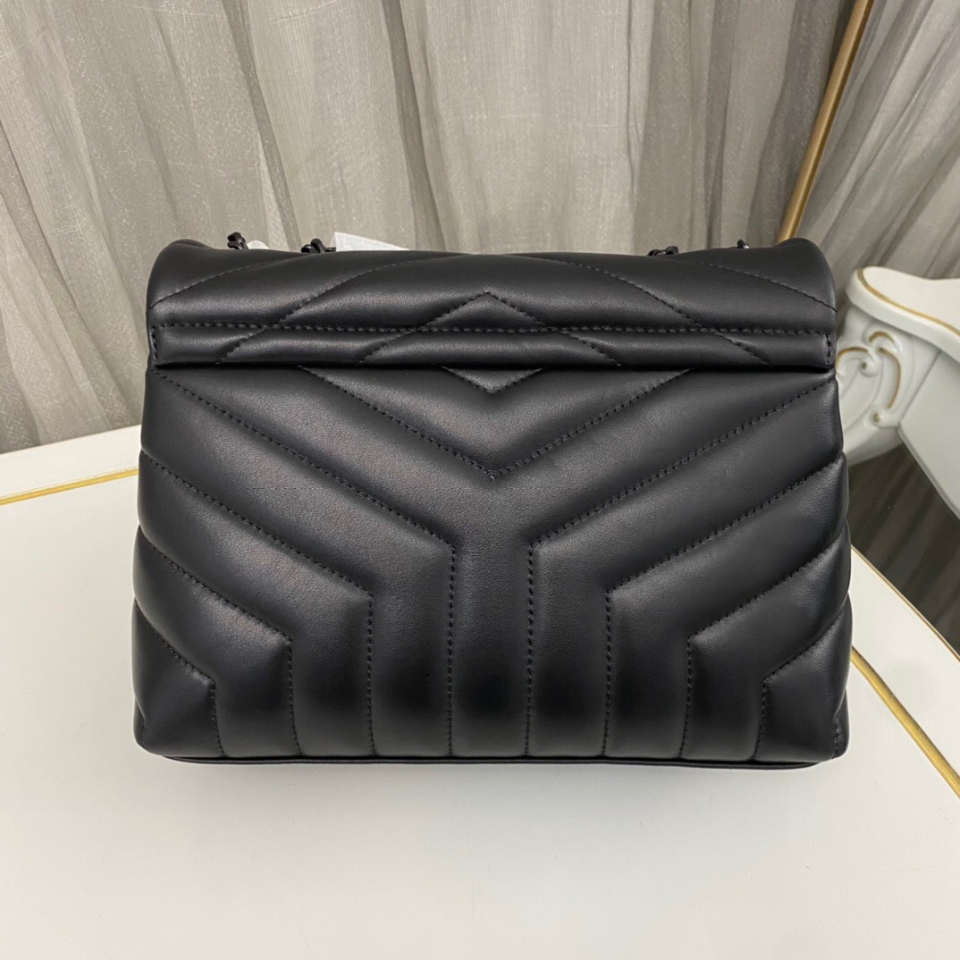 SAINT LAURENT Loulou Small Quilted Leather Shoulder Bag Black - Bag
