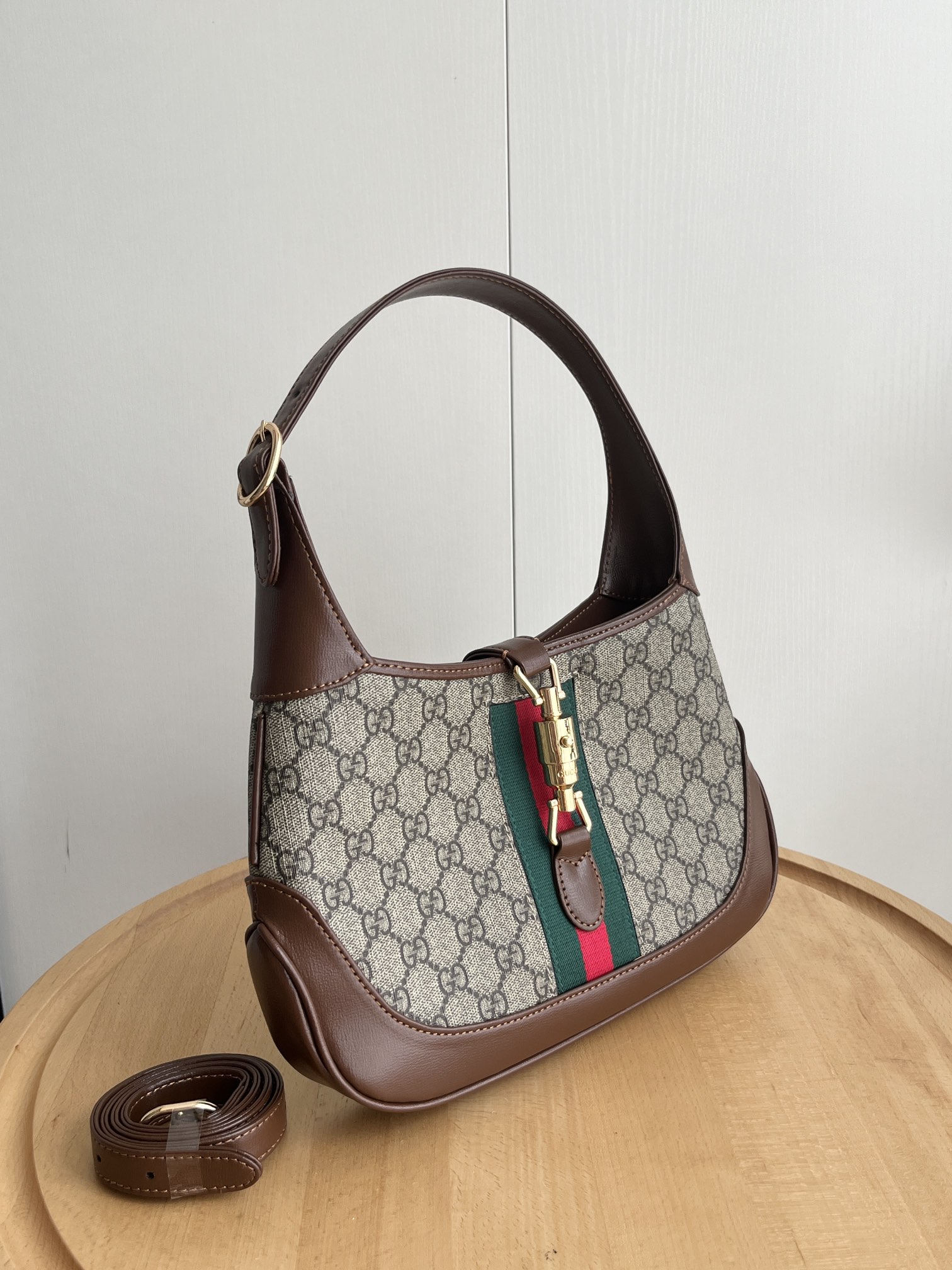 Gucci Jackie 1961 Shoulder Bag Small GG Beige/Ebony - Bag