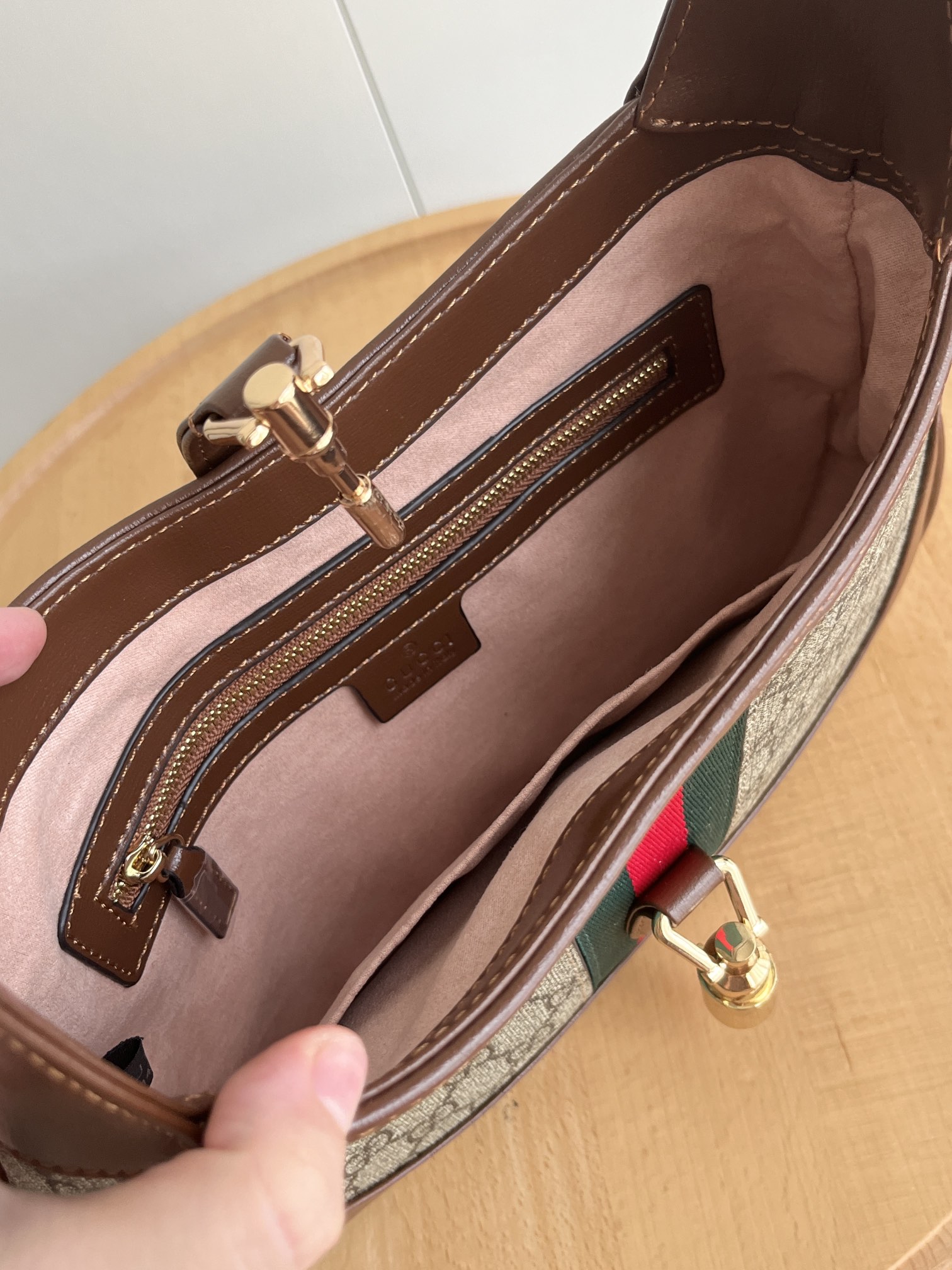 Gucci Jackie 1961 Shoulder Bag Small GG Beige/Ebony - Bag